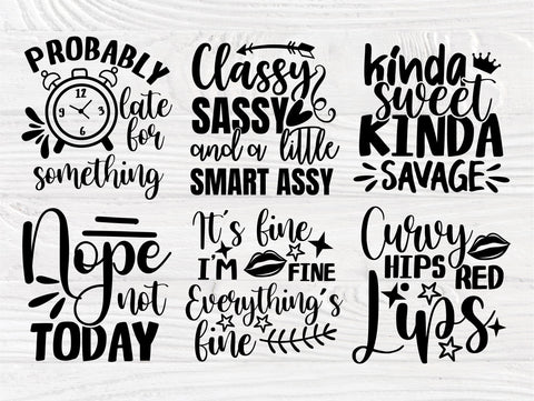 Sassy SVG Bundle, Sarcastic Svg, Sassy Quotes Svg SVG TonisArtStudio 