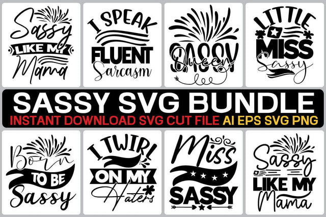 Sassy Svg Bundle SVG designmaster24 