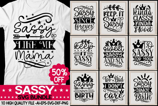 Sassy Svg Bundle SVG designmaster24 