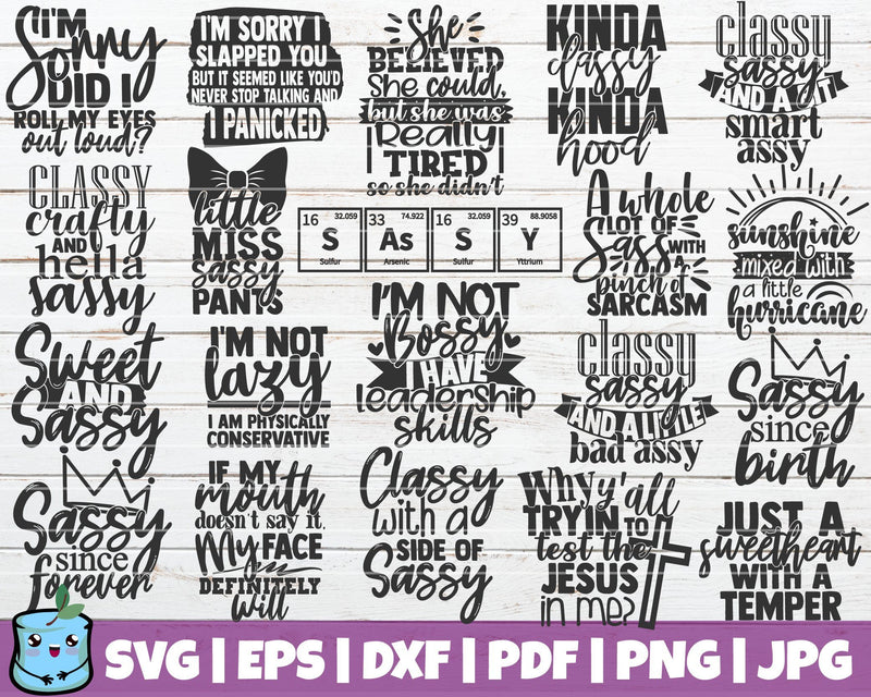 Sassy SVG Bundle SVG MintyMarshmallows 