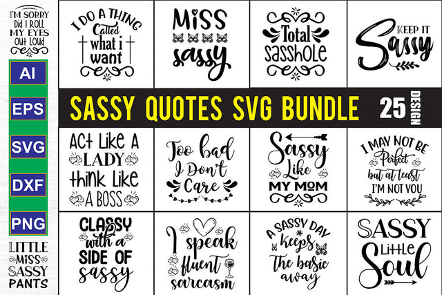 Sassy SVG Bundle SVG nirmal108roy 
