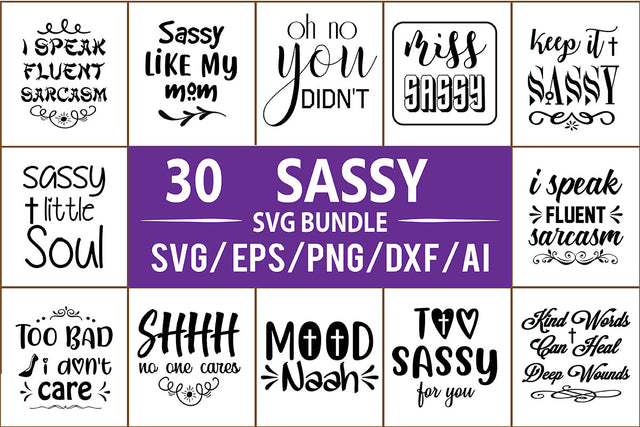 Sassy SVG Bundle SVG nirmal108roy 