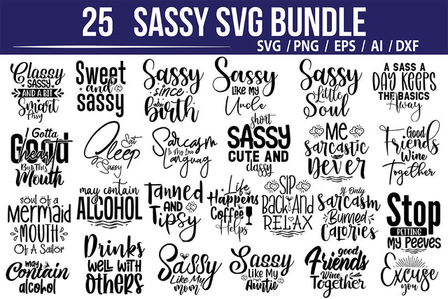 Sassy SVG Bundle SVG nirmal108roy 