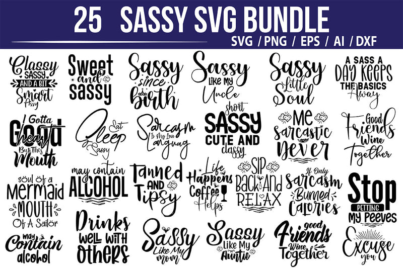 Sassy SVG Bundle SVG nirmal108roy 