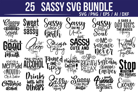Sassy SVG Bundle SVG nirmal108roy 