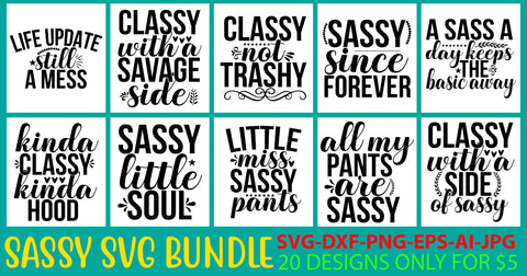 Sassy Svg Bundle SVG Syaman 