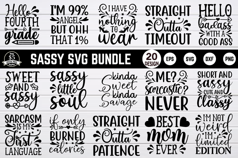sassy svg bundle vol 1 SVG buydesign 