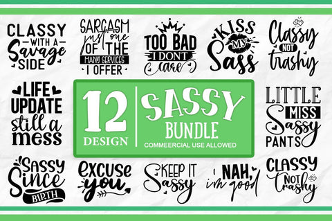 Sassy Svg Bundle.Sassy SVG Bundle, funny quotes svg, SVG Designangry 