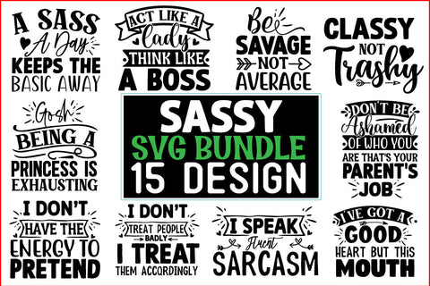 Sassy SVG Design Bundle SVG CraftingStudio 