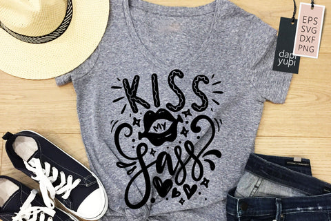 Sassy SVG Kiss My Sass Quotes SVG dapiyupi store 