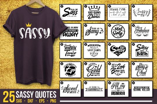 Sassy SVG, sassy quotes svg bundle, classy svg, glam svg, afro svg, nubian svg, queen svg, funny quotes svg, sarcastic svg, girl boss svg SVG James 