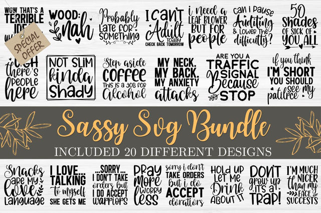 Sassy Tshirt SVG Bundle SVG Designangry 