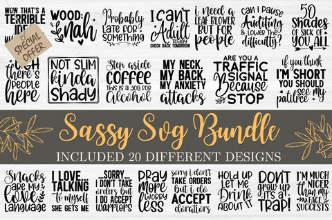 Sassy Tshirt SVG Bundle SVG Designangry 