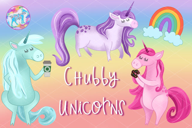 Sassy Unicorns - Fun Hand illustrated Unicorn Bundle Sublimation Twiggy Smalls Crafts 