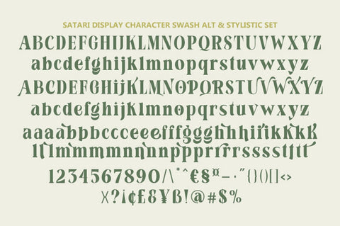 Satari Font gatype 