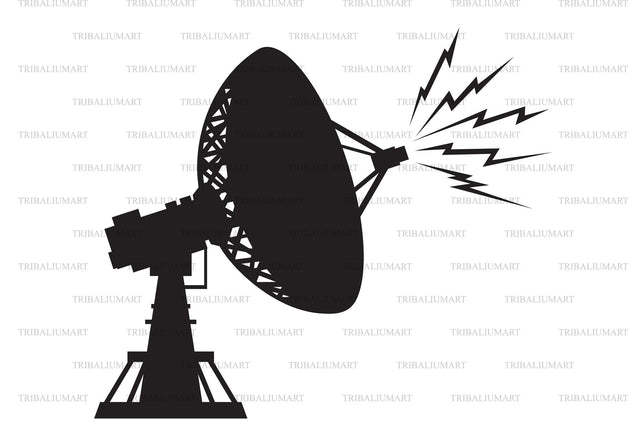 Satellite antenna dish SVG TribaliumArtSF 