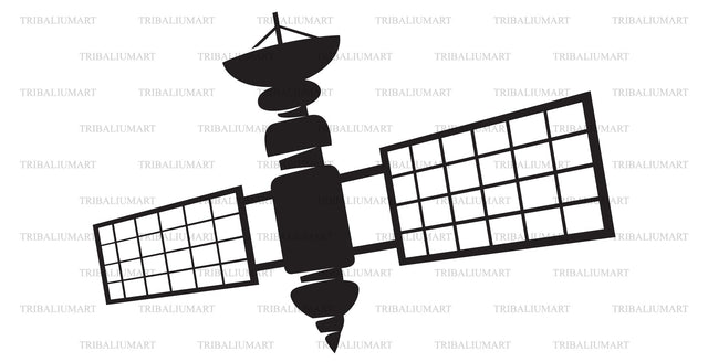 Satellite silhouette SVG TribaliumArtSF 