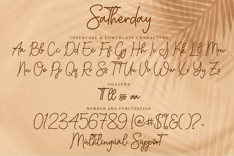 Satherday Font Sakha Design Studio 