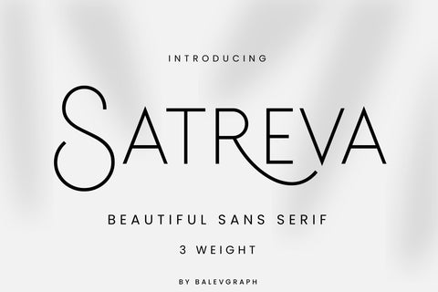 Satreva - Beautiful Sans Serif Family Font Balevgraph Studio 