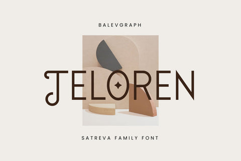 Satreva - Beautiful Sans Serif Family Font Balevgraph Studio 