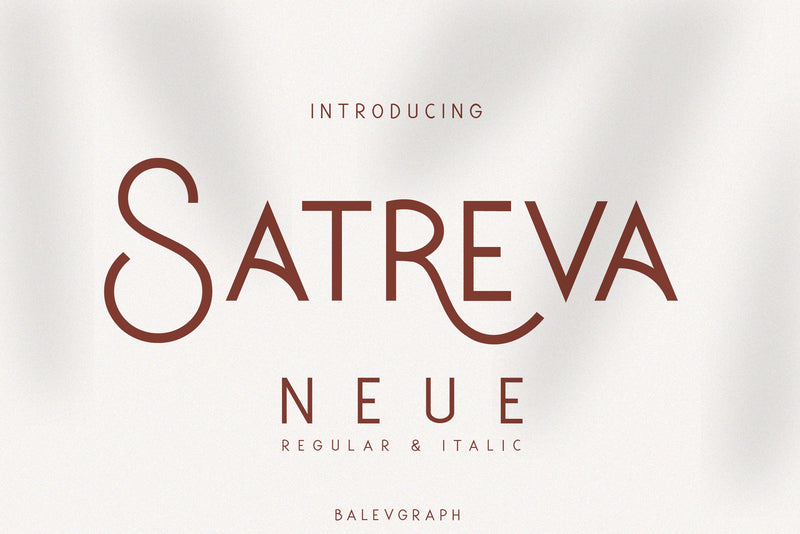 Satreva Neue - Beautiful Sans Serif Font Balevgraph Studio 