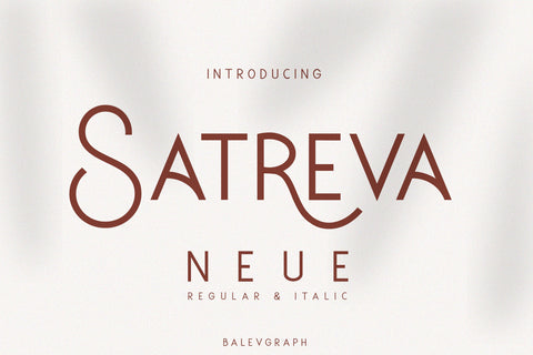 Satreva Neue - Beautiful Sans Serif Font Balevgraph Studio 