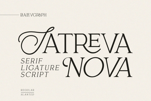 Satreva Nova - A Charming Font Duo Font Balevgraph Studio 