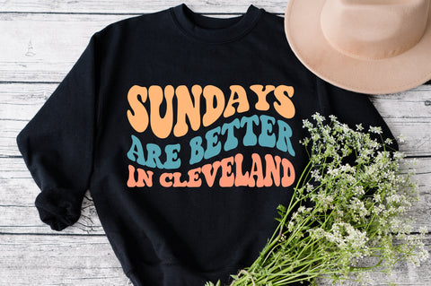 Saturdays Are Better In Cleveland svg, wavy style svg, EPS PNG Cricut Instant Download SVG Fauz 