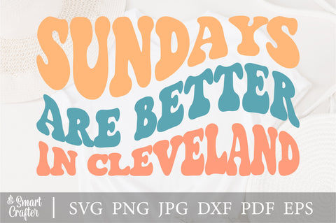 Saturdays Are Better In Cleveland svg, wavy style svg, EPS PNG Cricut Instant Download SVG Fauz 