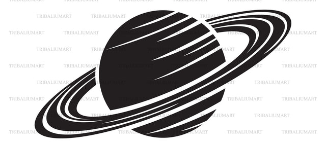 Saturn planet SVG TribaliumArtSF 