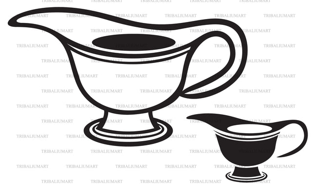 Sauce gravy or boat with cream SVG TribaliumArtSF 