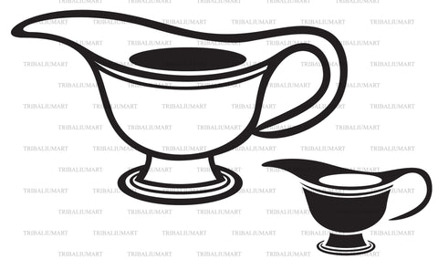 Sauce gravy or boat with cream SVG TribaliumArtSF 