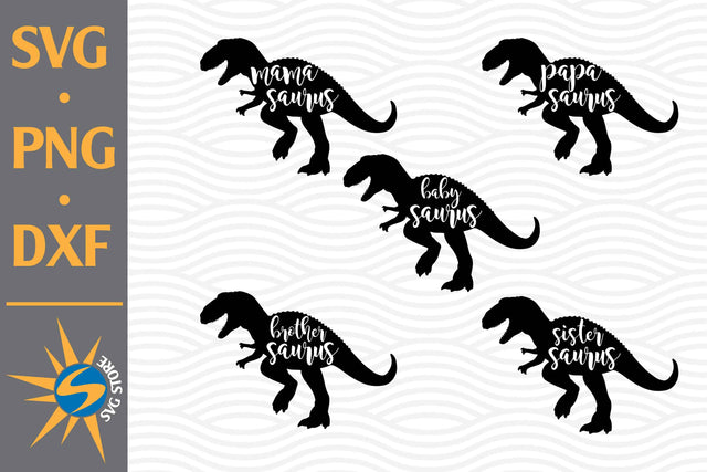 Saurus Family SVG, PNG, DXF Digital Files Include SVG SVGStoreShop 
