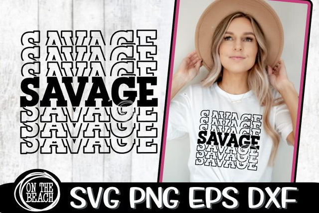 Savage SVG- Mirror - Mirrored - Repeat - SVG PNG EPS DXF SVG On the Beach Boutique 