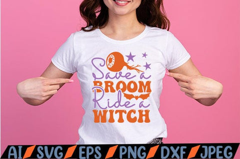 Save a Broom Ride a Witch SVG SVG MStudio 