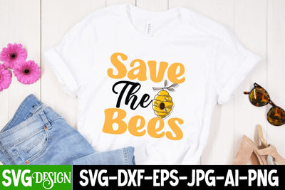Save the Bees SVG Cut File, Bee SVG Cut File SVG BlackCatsMedia 