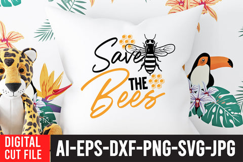 Save The bees SVG Cut File SVG BlackCatsMedia 