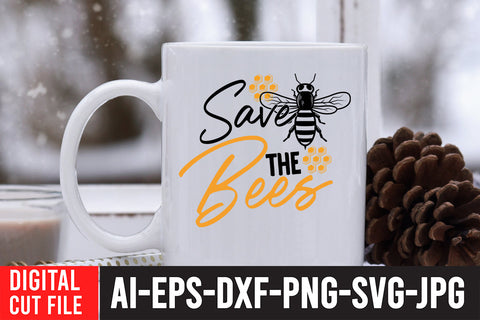 Save The bees SVG Cut File SVG BlackCatsMedia 