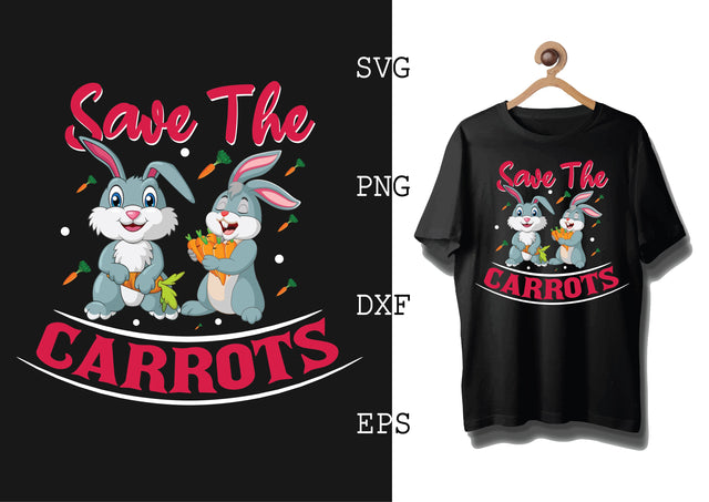 Save the Carrots Svg, Bunny Babe Easter Svg, Bunny Svg, Welcome Spring Svg SVG DesignTShirt 