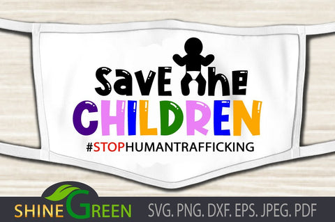 Save the Children Stop Human Trafficking SVG SVG Shine Green Art 