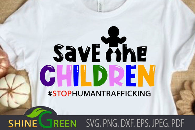 Save the Children Stop Human Trafficking SVG SVG Shine Green Art 