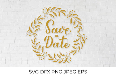 Save the date calligraphy hand lettering SVG LaBelezoka 