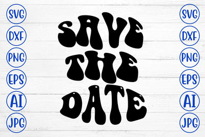 Save The Date Retro SVG SVG Syaman 