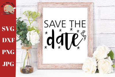 Save the date svg dxf - Wedding invitation cut file - Bride svg - save the date card SVG The Artsy Spot 