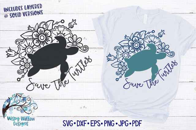 Save The Turtles SVG SVG Wispy Willow Designs 