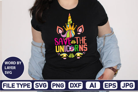 Save The Unicorns SVG Cut File SVG DesignPlante 503 