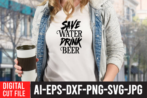 Save Water Drink Beer SVG Cut File SVG BlackCatsMedia 