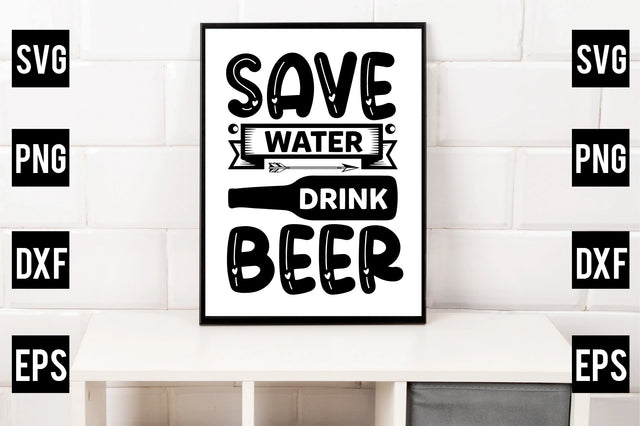 save water drink beer SVG Rupkotha 