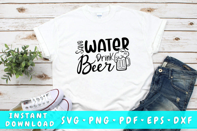 Save Water Drink Beer SVG SVG HappyDesignStudio 