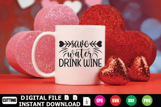 Save Water Drink Wine SVG Shahin alam 